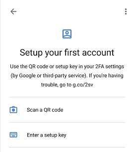 Example from Google Authenticator